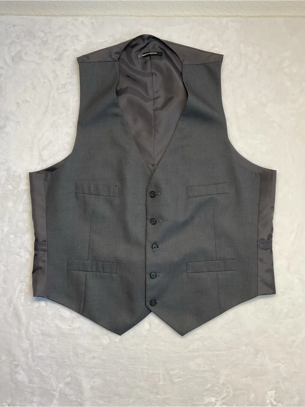 Kenneth Cole Reaction Men's Dark Gray Dress Vest size large